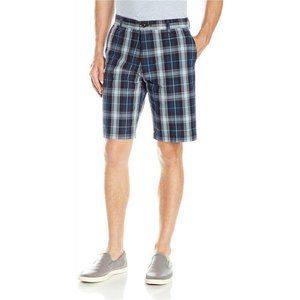 NWT DOCKERS Men's 42x9.5 BLUE PLAID Perfect SHORT